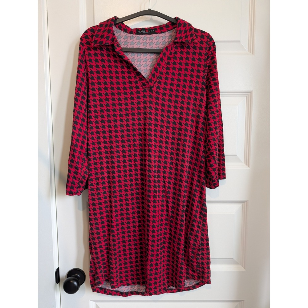 Absolutely Love It Houndstooth Shift Dress